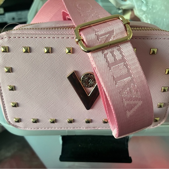 Valentino Orlandi Handbags - Valentino Orlandi Pink Studded Camera Bag NWT